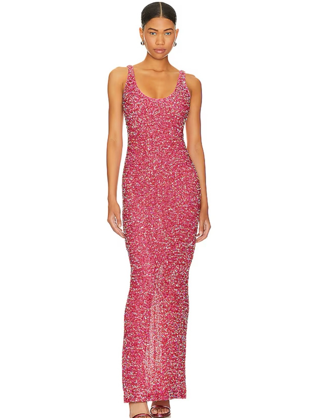 Revolve - NBD - Sequin Scoop Neck Maxi Dress - Pink
